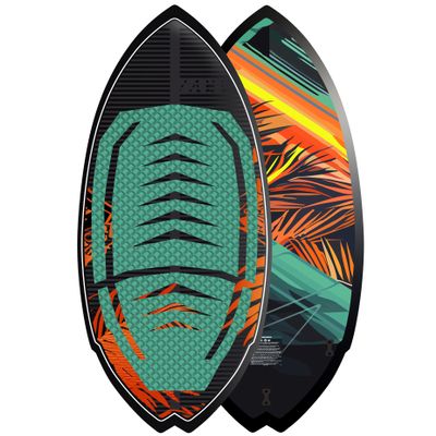 ZUP 4'11" WAKESURF Wakeboard with EVA Foam Grip Pad, Kneeboard, Wakeskate, Water Sports and Surf Board for Beginner and Intermediate Riders, Bali