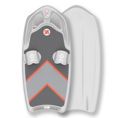 ZUP You Got This Board, All-in-One Kneeboard, Wakeboard, Wakeskate, and Wakesurf Board for All Ages, Available in 160 and 260 Models, Grey/Black
