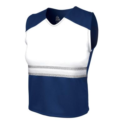 ION Cheer League Ovation Shell Top (Youth Sizes) (Navy, YL)