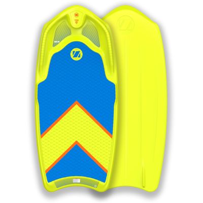 ZUP YouGo160 Wakeboard, Kneeboard, Wakeskate, and Wakesurf Board Suitable for Kids, Teens, Young Adults|Molded ABS with EVA Foam Padding, Yellow/Blue