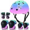 ETEETOW Adjustable Gradient Color Kids/Toddler Bike Helmet for 1-2-3-5-8-14 Years Boys Girls,Skateboard Helmet with Knee and Elbow Pads Wrist Guard Roller Skates,Cycling,Skating Scooter Longboard view 1