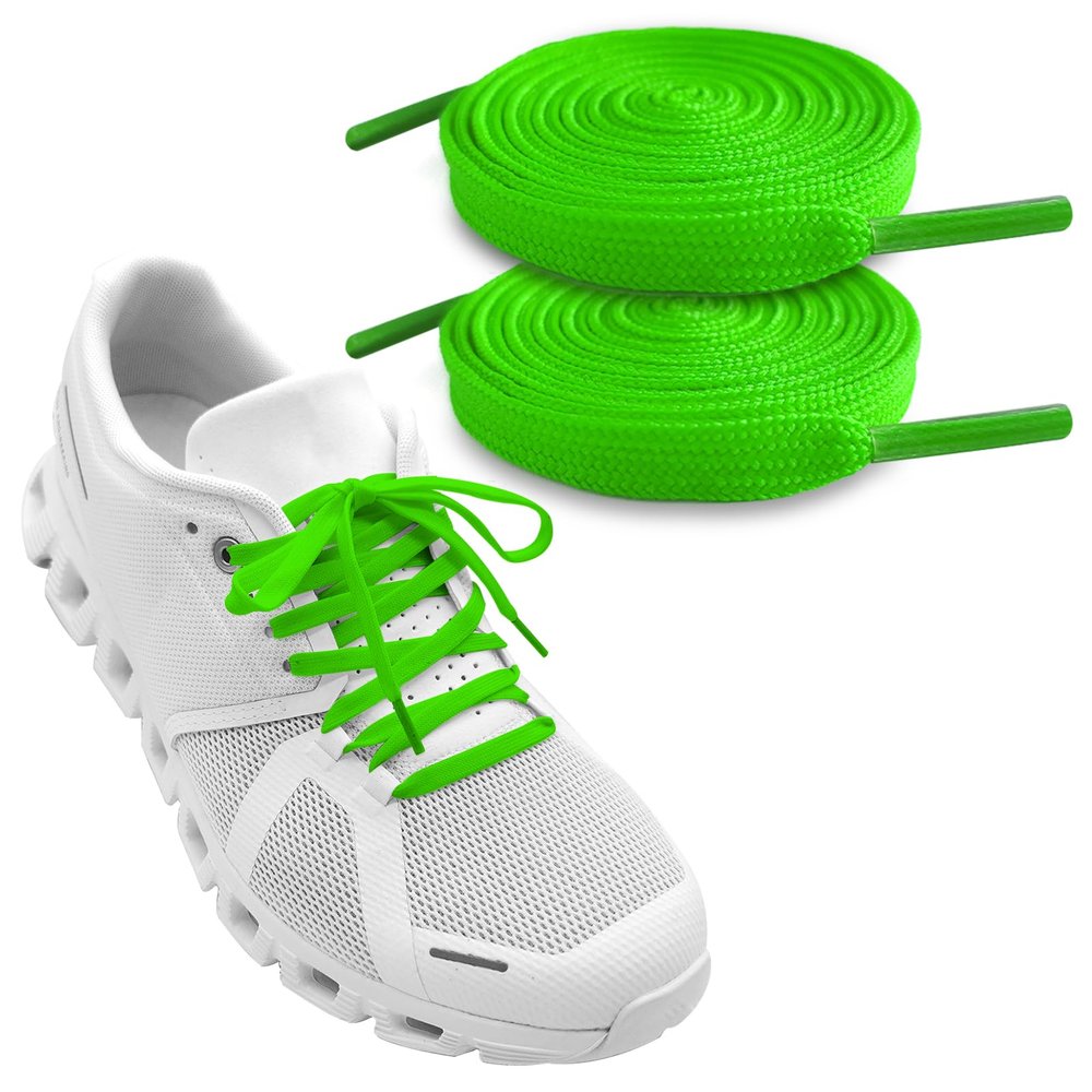 UamGlsob 1/4'' Thin Shoe Laces for On Cloud Sneakers, 6mm Shoelaces Replacement Strings for Athletic Running Sports Tennis Shoes (Green, 47"/120cm)