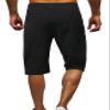 HangNiFang Men's Carpi Shorts Summer Long Linen Shorts Below Knee 3/4 Capri Pants with Pockets(0587-BlackX1-XL) view 2