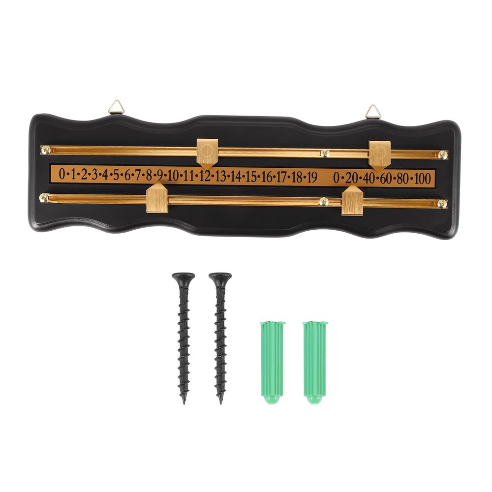 Kqcibz Billiards Scoreboard Wall Mounted Scoreboard Snooker Scoreboard Stained Wood Score Board Black