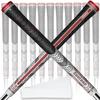 Geoleap Golf Grips Set of 13 - Grips with 15 Tapes and Repair Kits, High Feedback Back Rib Technology, All-Weather Performance, Cross Corded Rubber Technology (White-Classic, Midsize) view 1