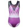 BAOHULU Gymnastics Leotard for Girls Kids Sparkle One Piece Practice Dance Outfit 5-14 Years B293_BlackPurple_10A view 1