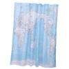 Cabilock 1set World Map Shower Curtain Bathroom Accessory Curtain Rings Educational Geography Design Machine Washable for Home Hotels Boys and Girls Bathrooms view 1