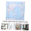 Cabilock 1set World Map Shower Curtain Bathroom Accessory Curtain Rings Educational Geography Design Machine Washable for Home Hotels Boys and Girls Bathrooms view 2