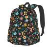 ACDRUING Multi Flowers Waterproof Backpack Adjustable Shoulder Straps Bag Large Capacity Casual Daypack Bookbag For Travel Work view 1