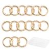 DEVPSISR 15pcs Trigger Spring O Rings Round,Metal Keychain Ring Round Carabiner Clips for Keyrings Buckle, Bags,Purses (Gold, 1 inch)(Gold,1 1/2 inch) view 3