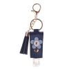 staol Portable Squeeze Bottle Empty Leakproof Travel Bottle with Keychain Holder for Hand Sanitizer Essential Oil Shampoo, Reference picture information, Navy Blue view 1