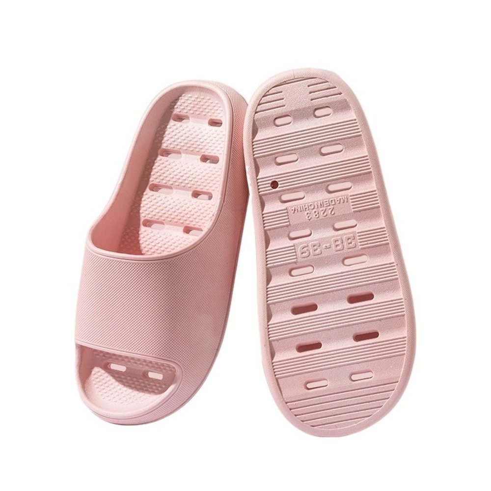 HEXEH Ladies Sandals and Slippers Fashion Personality Slippers Female Summer Indoor Home Bathroom Bathing Breathable Men Thick Bottom Couple Home Shower Slippers (Color : Pink, Size : 40-41)