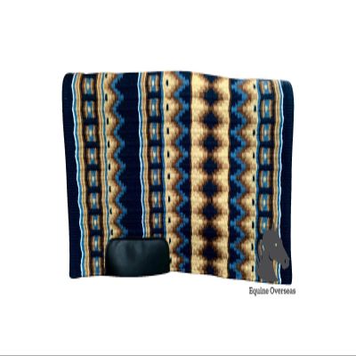 EQUINE OVERSEAS Western Horse Saddle pad Saddle Blanket 100% New-Zealand Wool Show Pad Must Have in Your tack Room - Brownie (32x32), as per picture