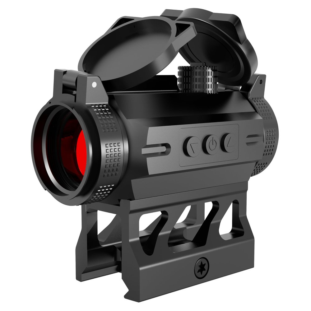 Feyachi V30 2MOA Red Dot Sight with Auto On & Off - Compact 1x20mm Red Dot Scope for Picatinny Rail, Featuring Low Profile and Absolute Co-Witness Mount, Flip Up Lens Cover, Anti-Reflection Device