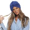 Beisto Swim Cap Women Adult Swim Turban Bathing Caps for Women Swimming Cap for Women Long Hair Lycra Swim Cap Waterproof, Dark blue view 2