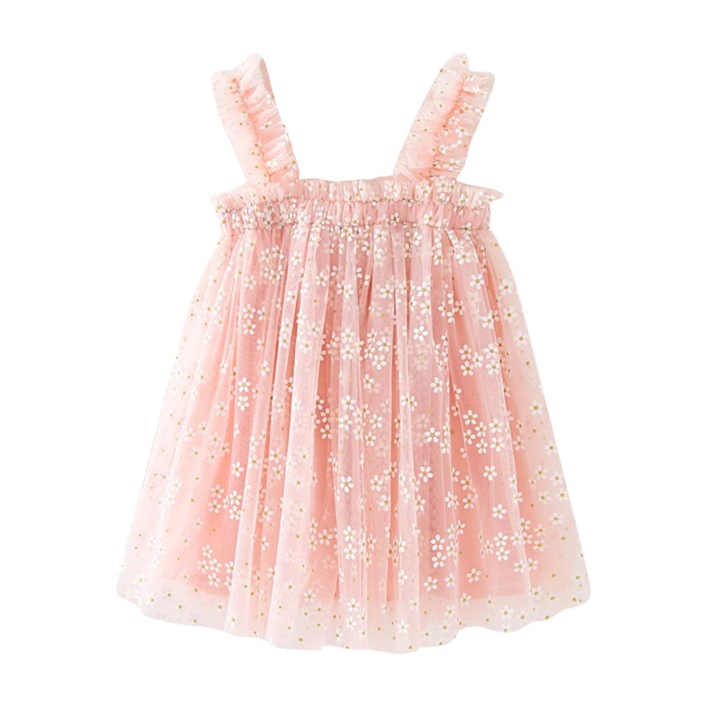 Baby Girl Tutu Dress Summer Toddler Slip Tulle Fairy Dresses Fancy Birthday Clothes Princess Party (Pink, 12-18 Months)