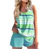 Uillui Tummy Control Swimsuits for Women Bathing Suits Tankini Tops with Boyshorts 2 Piece Athletic Swimwear Swim Suit 2024 view 1