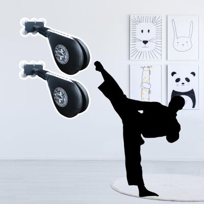 Elitix Wing Chun Dummy Cheap Kickboxing Boxing Training Stand Wall Mount, Wing Chun Portable Dummies Training Equipment for Punching Kicking, Man Pile Exercise Kung Fu Tool (Size : Double-Target)