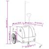 vidaXL Bike Trailer-Cargo Carrier/Utility Cart with Sturdy Iron Construction-Black/Gray, 99.2 lb Capacity, Easy Attach Tow Bar, Includes Safety Flag view 3