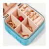 WAOCEO Jewelery Box Women's Necklace Ring Earrings Travel,Zipper Square Jewelry Storage Case Jewellry Organizer Case (Color : 01) view 2