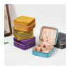 WAOCEO Jewelery Box Women's Necklace Ring Earrings Travel,Zipper Square Jewelry Storage Case Jewellry Organizer Case (Color : 01) view 3