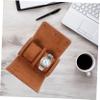 CALLARON Portable Watch Organizer Elastic Pu Leather Travel Case Slots Watch Storage Roll for Men and Women Lightweight and view 2