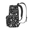 ACDRUING Skeleton Cat Pattern Waterproof Backpack Adjustable Shoulder Straps Bag Large Capacity Casual Daypack Bookbag For Travel Work view 2