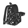 ACDRUING Skeleton Cat Pattern Waterproof Backpack Adjustable Shoulder Straps Bag Large Capacity Casual Daypack Bookbag For Travel Work view 3