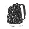 ACDRUING Skeleton Cat Pattern Waterproof Backpack Adjustable Shoulder Straps Bag Large Capacity Casual Daypack Bookbag For Travel Work view 4