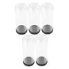 Anneome 5pcs PVC Tennis Tube Black Lid Multi-Function Balls Container for Women view 1
