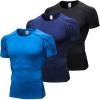 SPVISE Men's Compression Shirts, Athletic Short Sleeve Compression Tops Workout T-Shirt Cool Rash Guard Base Layer Undershirt view 1