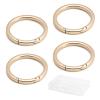 DEVPSISR 4pcs Flat Trigger Spring O Rings,Metal Keychain Ring Round Carabiner Clips for Keyrings Buckle, Bags,Purses,Purses (Gold,1 inch) view 3