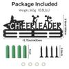 SUPERDANT Medal Hanger Cheer Leader Hanging Medal Hooks Sports Medal Holder Iron Wall Mounted Bars Home Decor Awards Display Decoration for Bedroom Living Room Gift for Athletes 40x15cm view 2