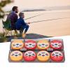 Locadence 8Pcs Fishing Line Spool Box, ABS Shell Sponge Lining Large Capacity Strong Durable Potable Colorful 8 Spool Fishing Line Storage Box for Fishing Supplies view 4