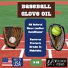 Worldwide Aromas Baseball Glove Break-in Oil Kit with Microfiber Wipe & Break in Bands - Easy Conditioning Formula for Softball & Baseball Mitts, Large 8oz Bottle view 2