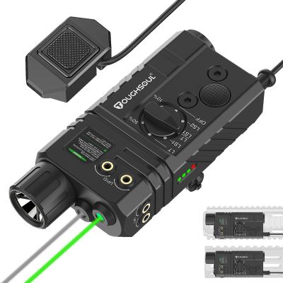 Mlok/Picatinny Mounted Tactical Light Green Laser Infrared(IR) Laser Combo