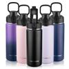 Insulated water bottle with Lid,18oz Stainless Steel Water Bottle for Boys,Girls,Double Wall Vacuum Wide Mouth Thermal Water Bottle for School,Travel,BPA-free and Leak-proof18oz,Black view 1