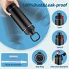 Insulated water bottle with Lid,18oz Stainless Steel Water Bottle for Boys,Girls,Double Wall Vacuum Wide Mouth Thermal Water Bottle for School,Travel,BPA-free and Leak-proof18oz,Black view 3