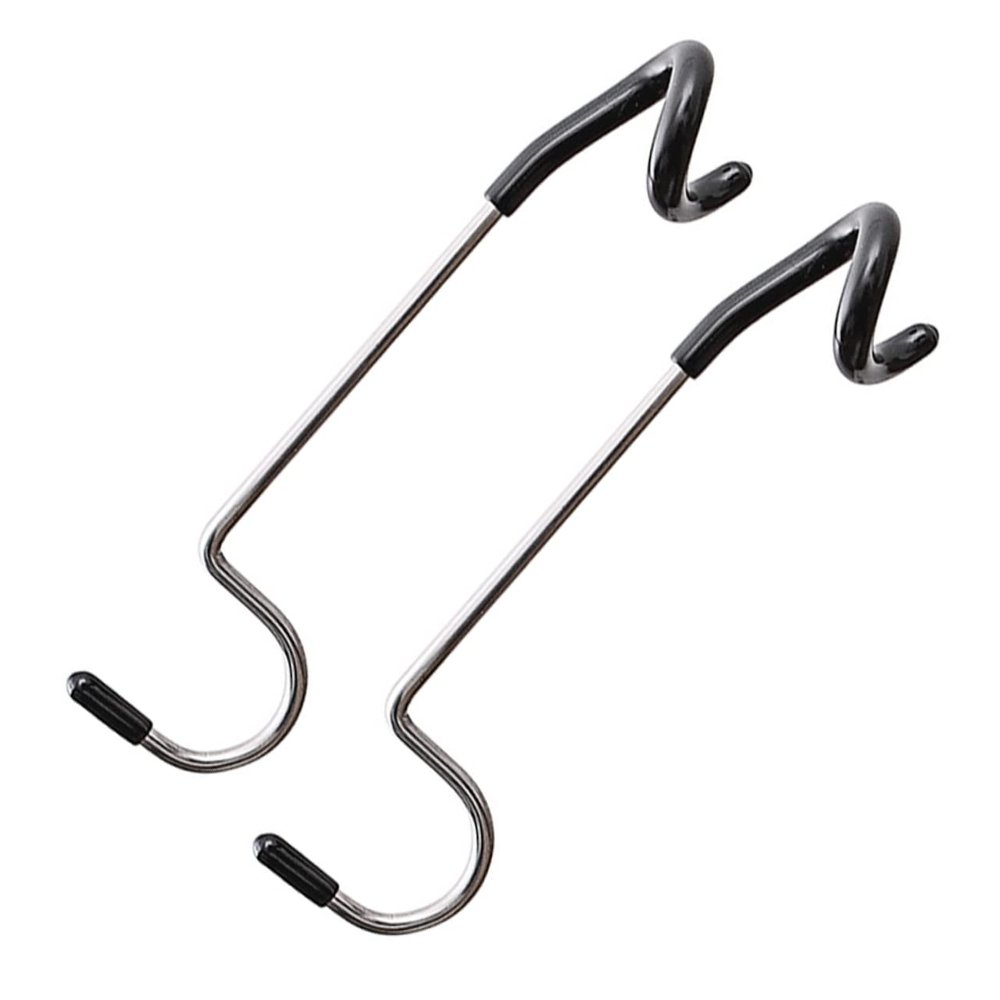 WHAMVOX 2pcs Camping Light Hooks Stainless Steel Tent Lamp Hangers Easy to Install Versatile Outdoor Gadget for Camping Hiking Garden Use Black