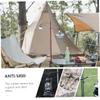 WHAMVOX 2pcs Camping Light Hooks Stainless Steel Tent Lamp Hangers Easy to Install Versatile Outdoor Gadget for Camping Hiking Garden Use Black view 2