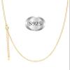 925 Sterling Silver Necklace for Women,1.5mm Thin Cable Chain Necklace for Women,22 Inch Gold Chain with 2" Extension Chains view 1