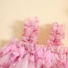 BULINGNA Toddler Baby Girl Princess Dress 3D Floral Embroidery Tulle Tutu Dress Sleeveless Strap Fairy Dress Summer Outfit (Pink, 18-24 Months) view 3
