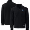 Cutter & Buck Men's Black Detroit Lions Roam Eco Recycled Full-Zip Jacket view 1