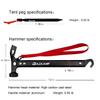 8 Pack Tent Stakes and Hammer with Canvas Storage Bag, Heavy Duty Camping Stakes for Outdoor Tent & tarp-Essential Accessories, Carbon Steel Aluminum Camping Hammer for Hiking Kit view 2