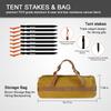 8 Pack Tent Stakes and Hammer with Canvas Storage Bag, Heavy Duty Camping Stakes for Outdoor Tent & tarp-Essential Accessories, Carbon Steel Aluminum Camping Hammer for Hiking Kit view 4