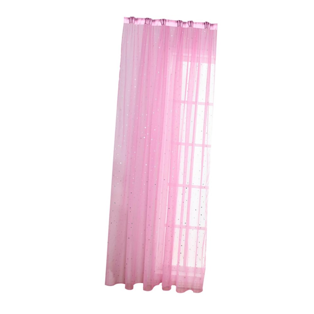 Cabilock Star Pattern Sheer Curtains for Living Room 100x200cm Window Voile Drapes Lightweight Fabric Hook for Bedroom and Home Decor