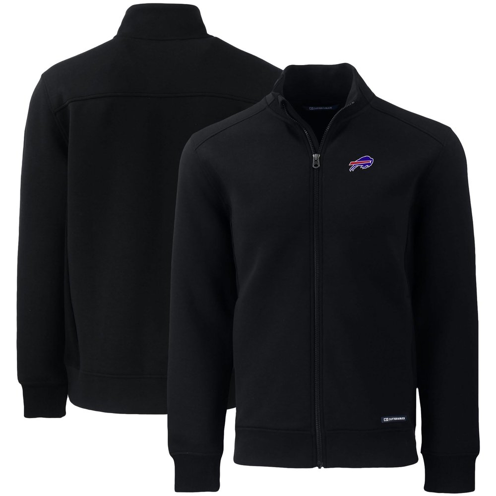 Cutter & Buck Men's Black Buffalo Bills Roam Eco Recycled Full-Zip Jacket