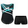 Loodgao Kids Boys 2 Piece Gymnastics Outfits Sleeveless Tank Leotard with Shorts Dance Ballet Unitard Biketard Type C 14 Years view 1