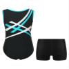 Loodgao Kids Boys 2 Piece Gymnastics Outfits Sleeveless Tank Leotard with Shorts Dance Ballet Unitard Biketard Type C 14 Years view 2