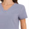 COZYFIT Scrubs for Women - V-Neck Top & Cargo Pants Scrubs Set with 10 Pockets - Light Grey, XXL view 4